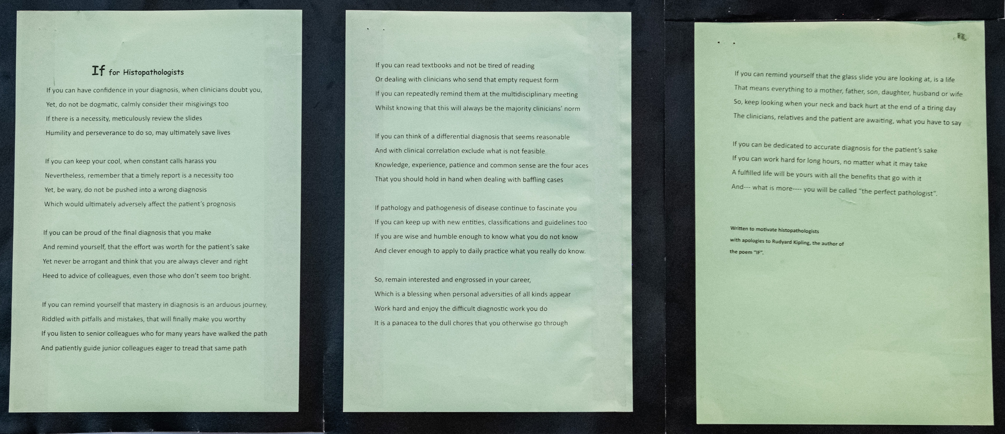 ‘If for Histopathologists’ by Professor Chandu de Silva